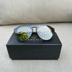 VERSACE NEW MONOGRAM PILOT SUNGLASSES
